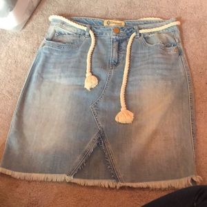 Vintage y2k denim democracy skirt NWOT